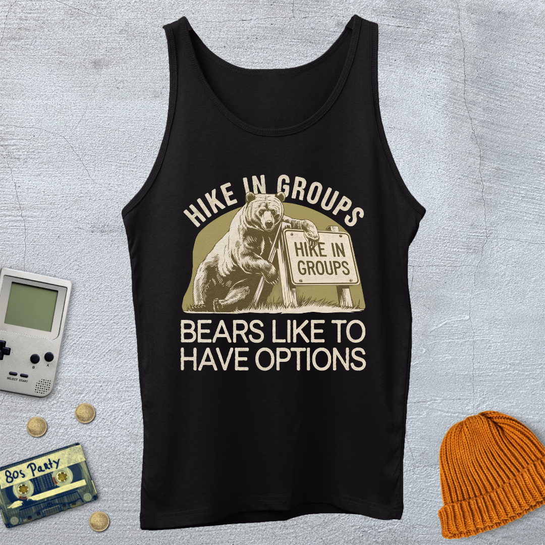 Printify Tank Top XS / Black Hike in Groups - Tank Top