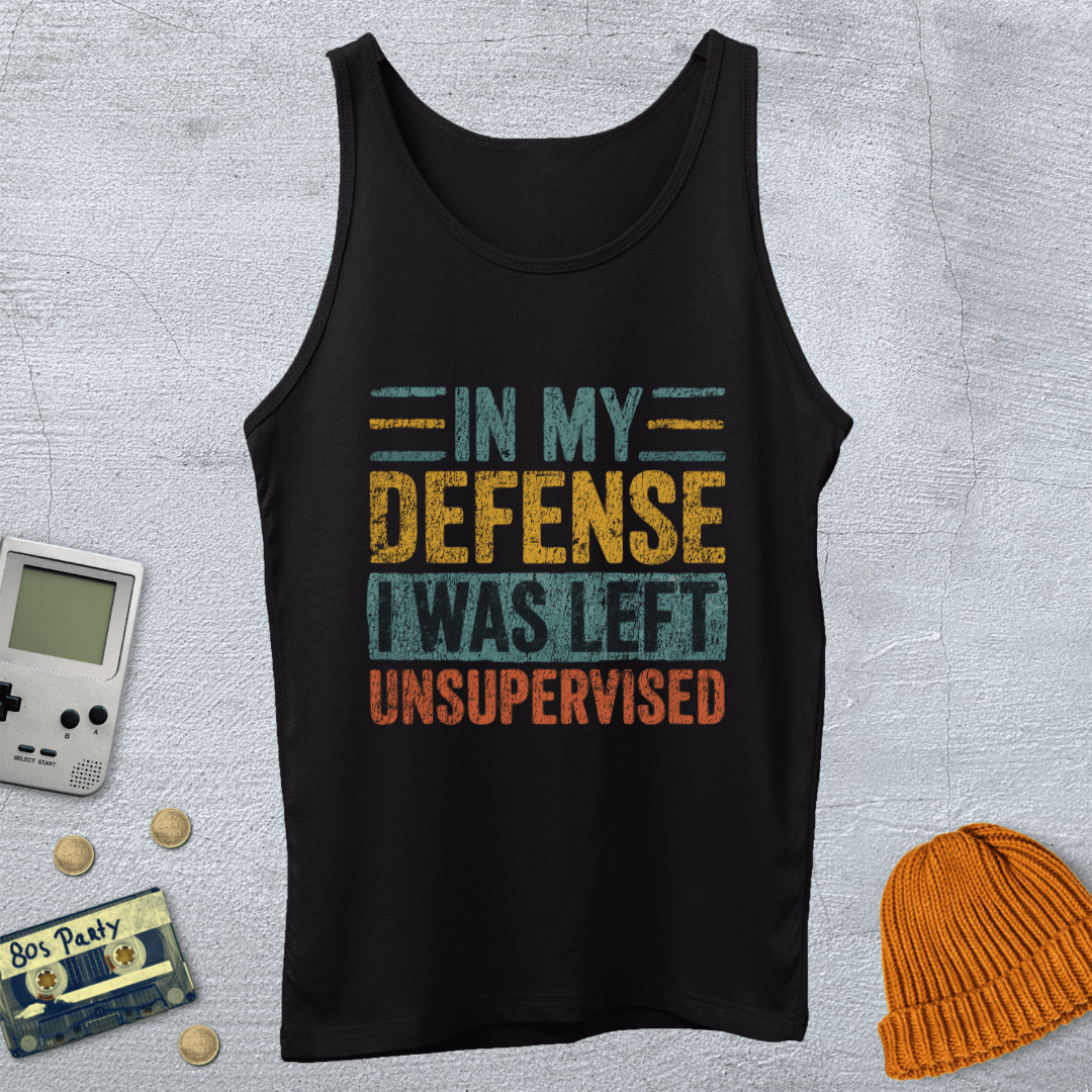 Printify Tank Top XS / Black Left Unsupervised - Tank Top