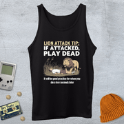 Printify Tank Top XS / Black Lion Attack - Tank Top