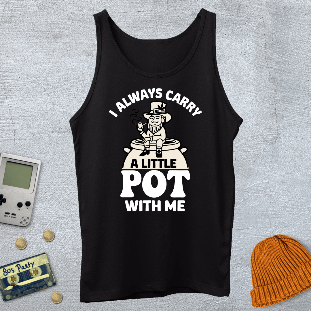 Printify Tank Top XS / Black Little Pot - Tank Top