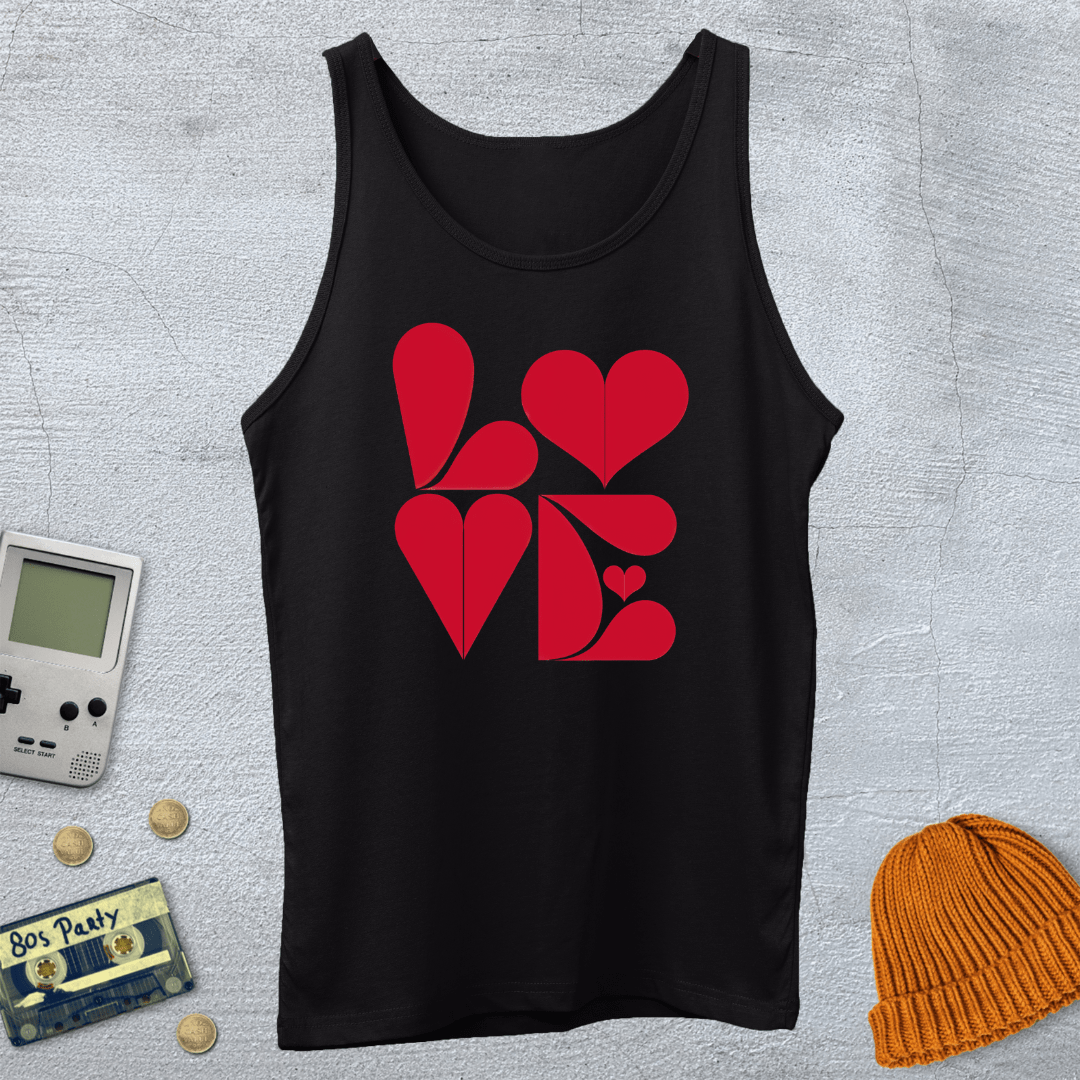 Printify Tank Top XS / Black LOVE - Tank Top