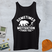 Printify Tank Top XS / Black Motivation Finds You - Tank Top