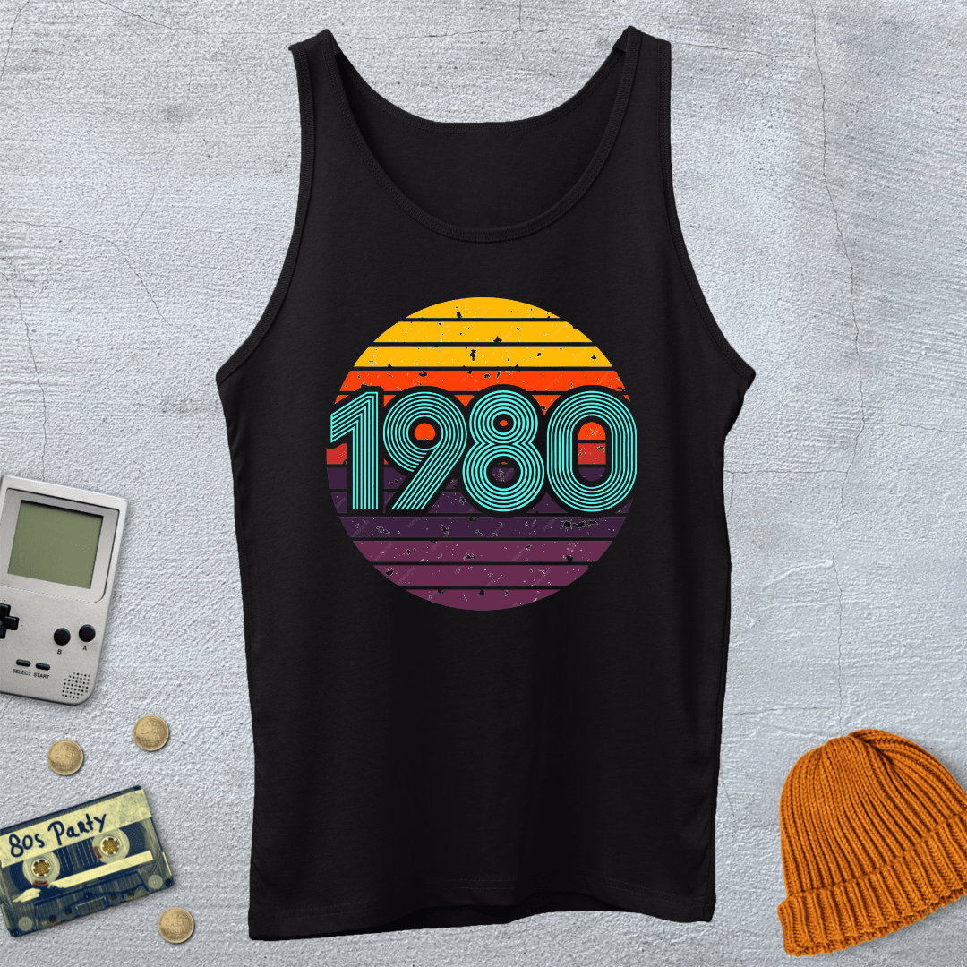 Printify Tank Top XS / Black Nineteen Eighty - Tank Top