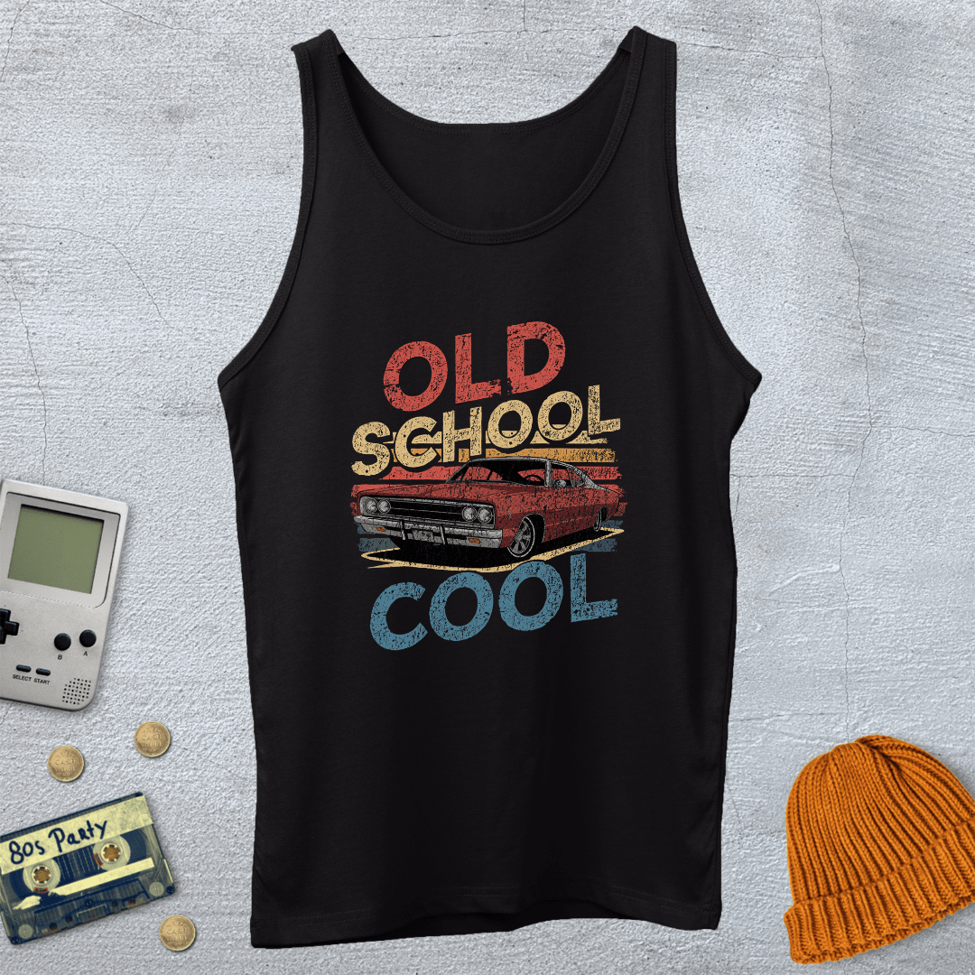 Printify Tank Top XS / Black Old School - Tank Top