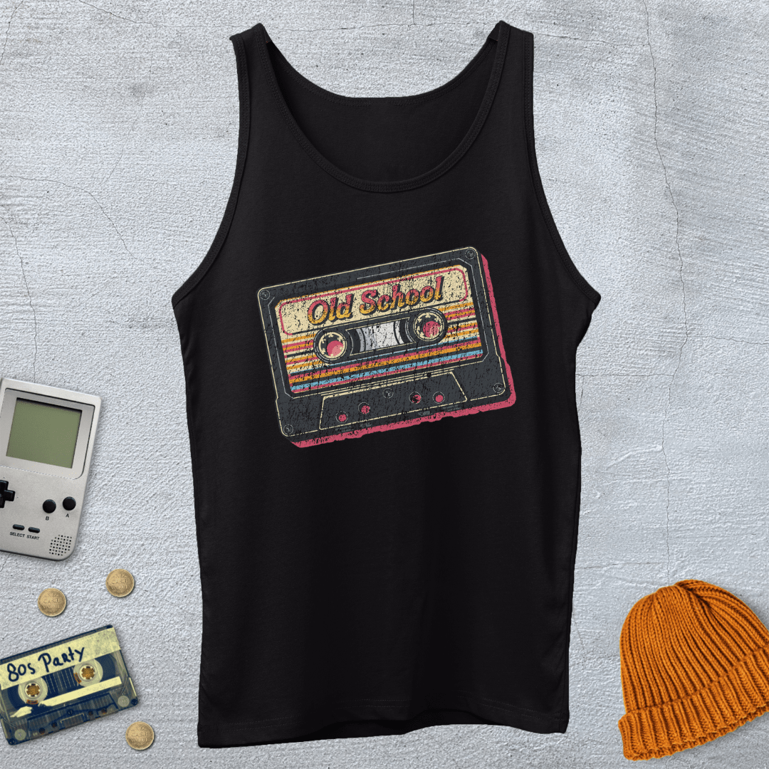 Printify Tank Top XS / Black Old School - Tank Top