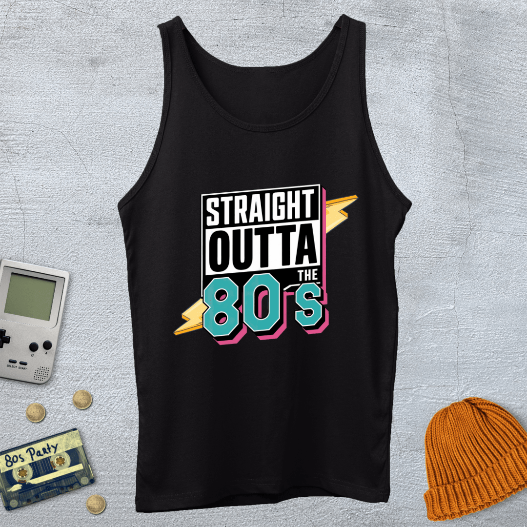 Printify Tank Top XS / Black Outta the 80s - Tank Top