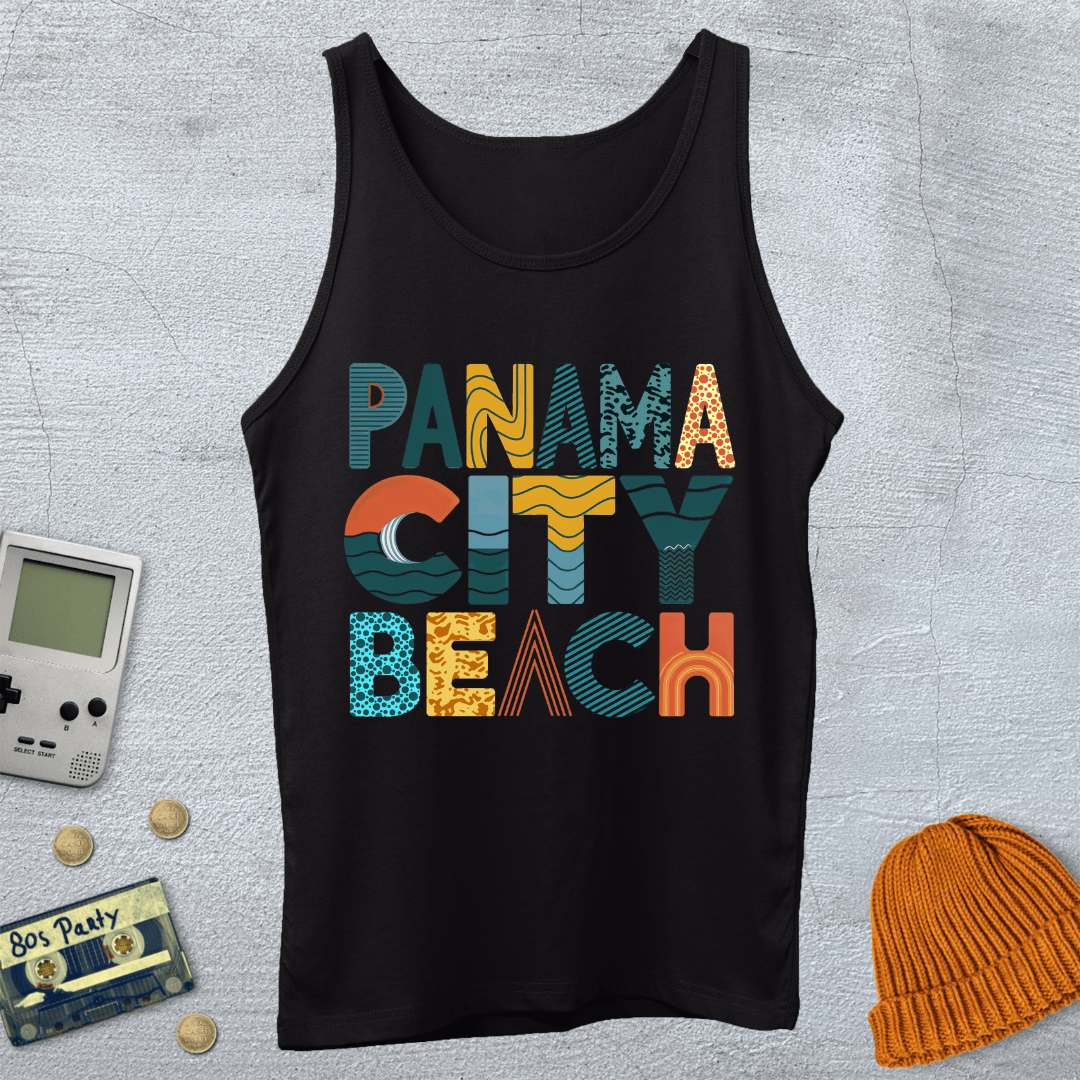Printify Tank Top XS / Black Panama City Beach - Tank Top