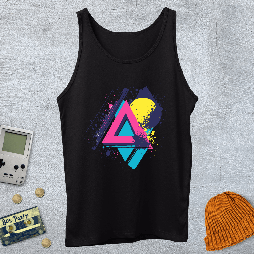 Printify Tank Top XS / Black Retro Abstract - Tank Top