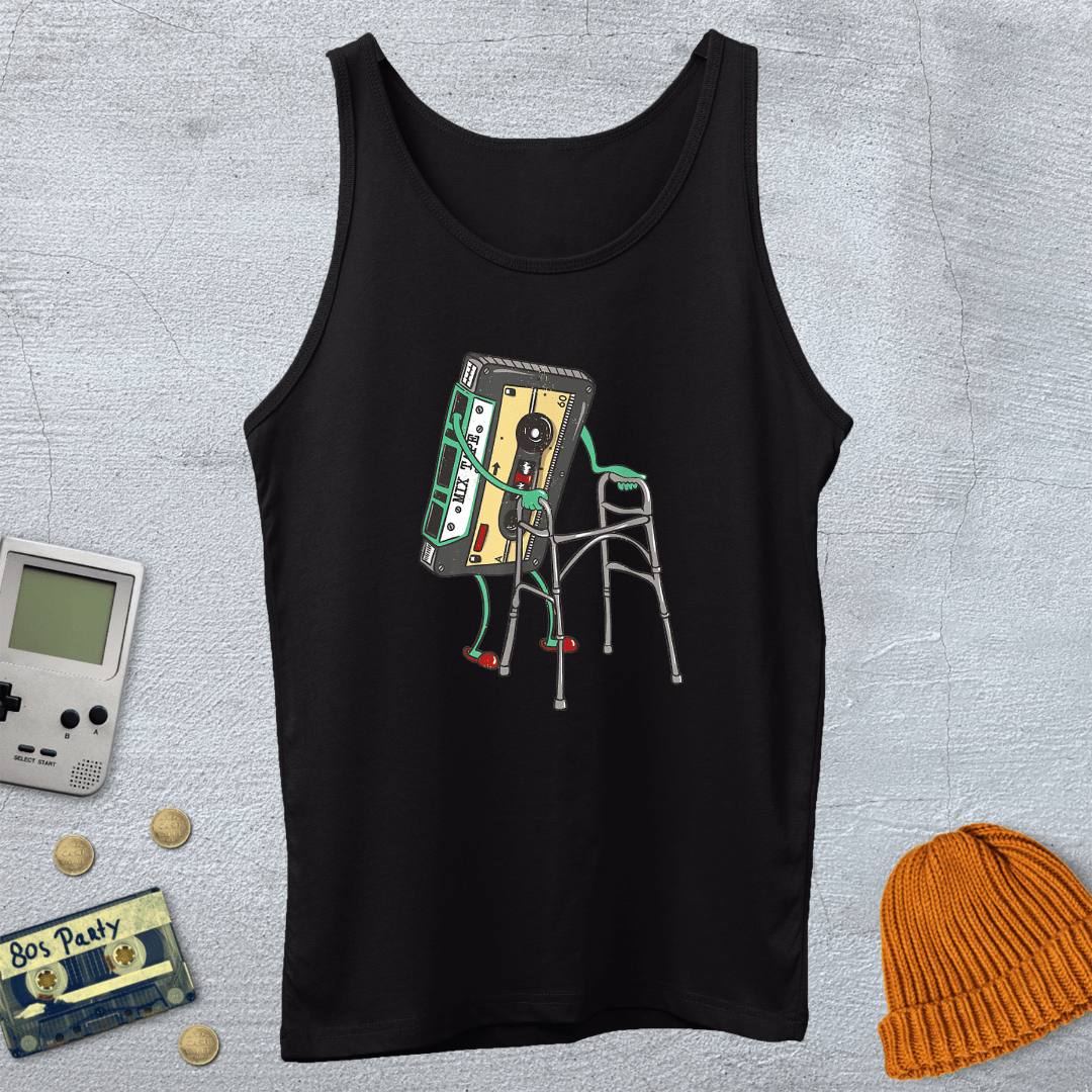 Printify Tank Top XS / Black Retro Cassette - Tank Top