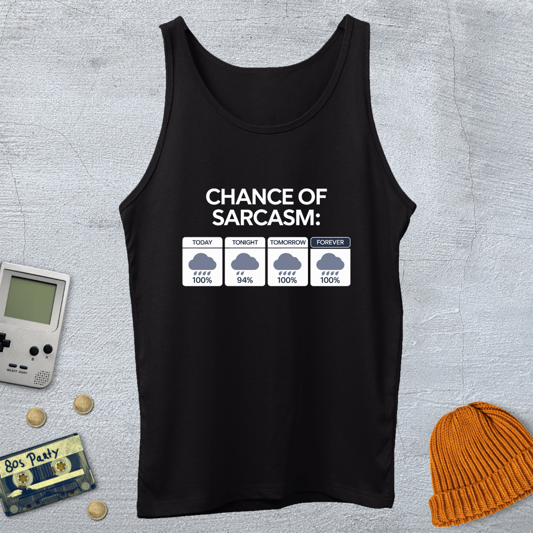 Printify Tank Top XS / Black Sarcasm - Tank Top