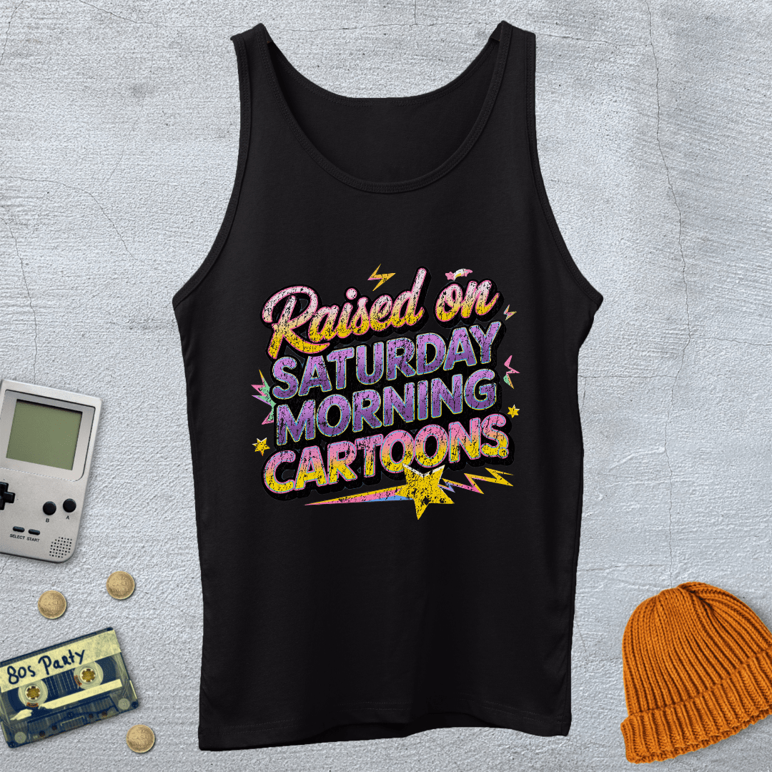 Printify Tank Top XS / Black Saturday Morning Cartoons - Tank Top