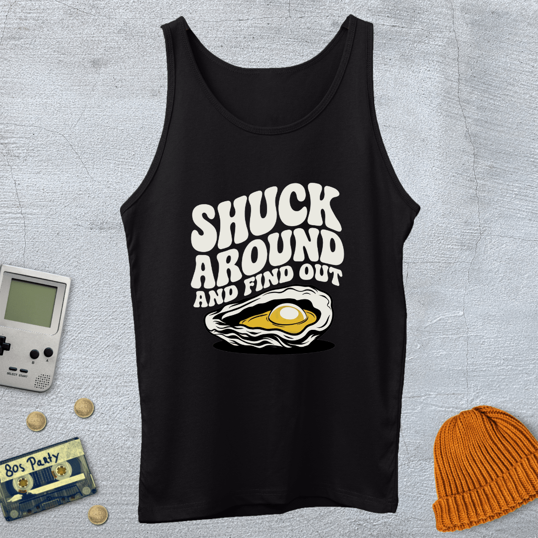 Printify Tank Top XS / Black Shuck Around - Tank Top