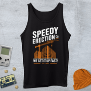 Printify Tank Top XS / Black Speedy Erection - Tank Top
