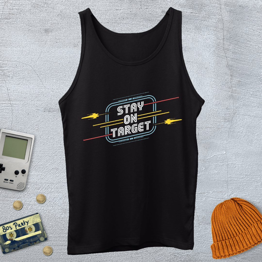 Printify Tank Top XS / Black Stay on Target - Tank Top