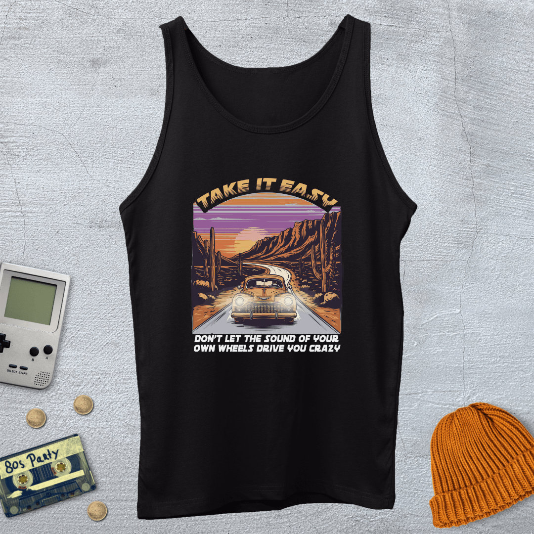 Printify Tank Top XS / Black Take it easy - Tank Top