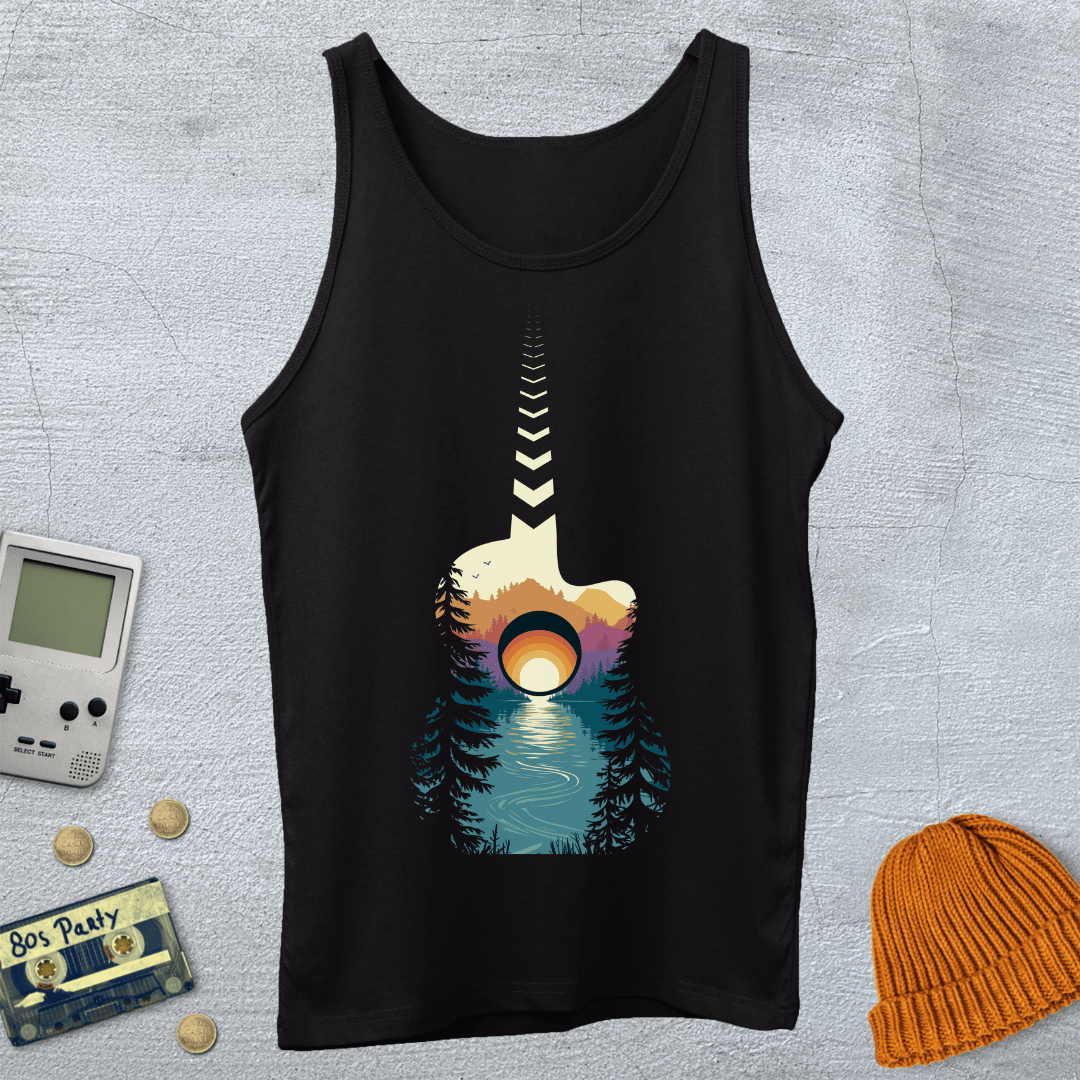 Printify Tank Top XS / Black Tranquil Tunes - Tank Top