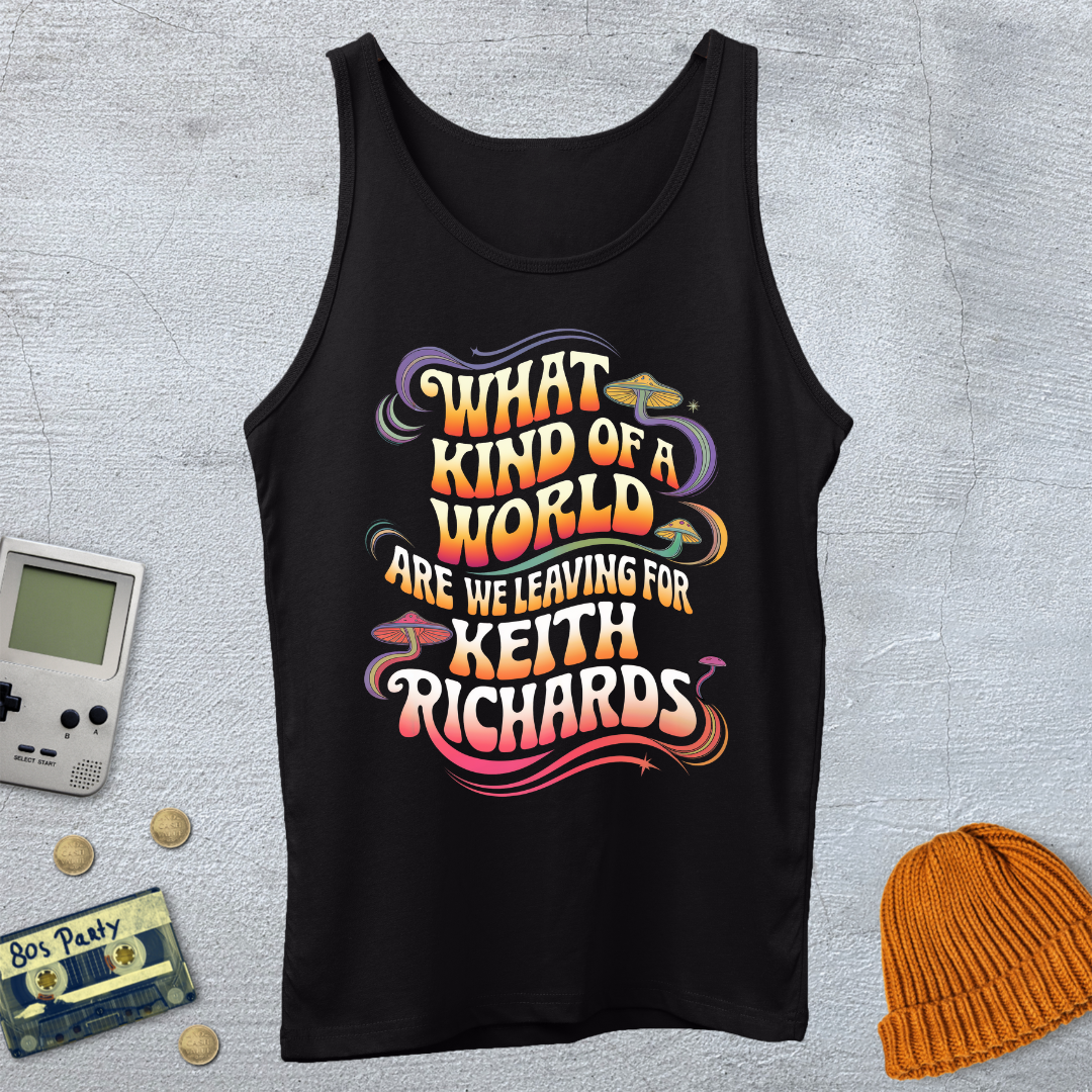 Printify Tank Top XS / Black What kind of world - Tank Top