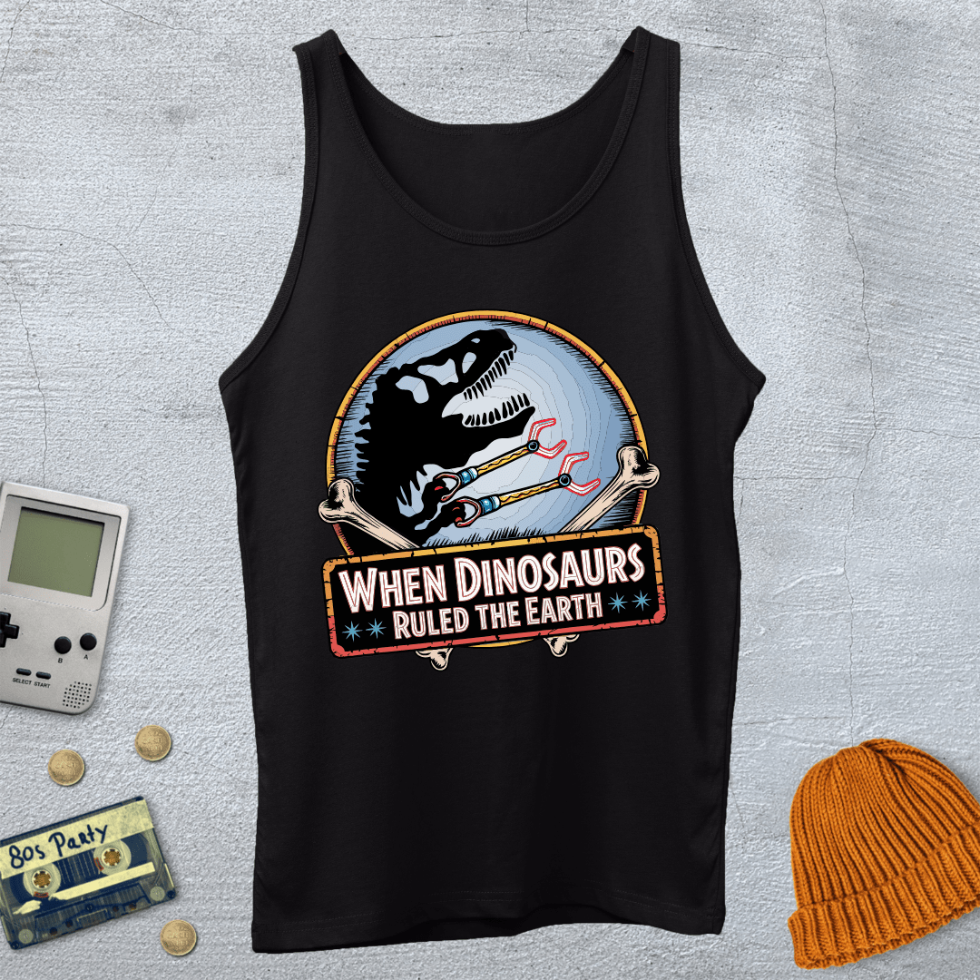 Printify Tank Top XS / Black When Dinosaurs Ruled the Earth - Tank Top