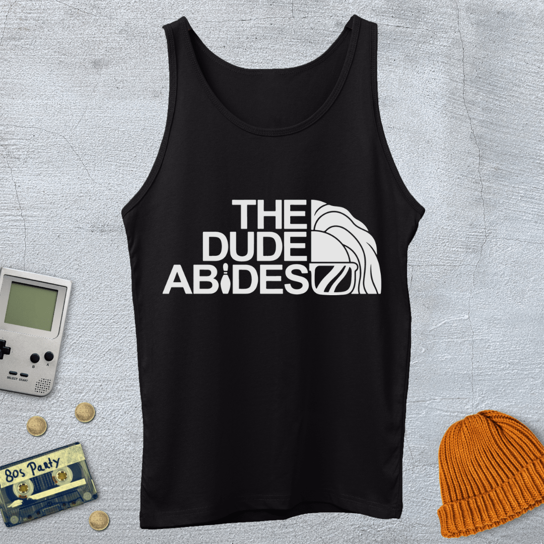 Printify Tank Top XS / Charcoal Black TriBlend Dude Abides- Tank Top