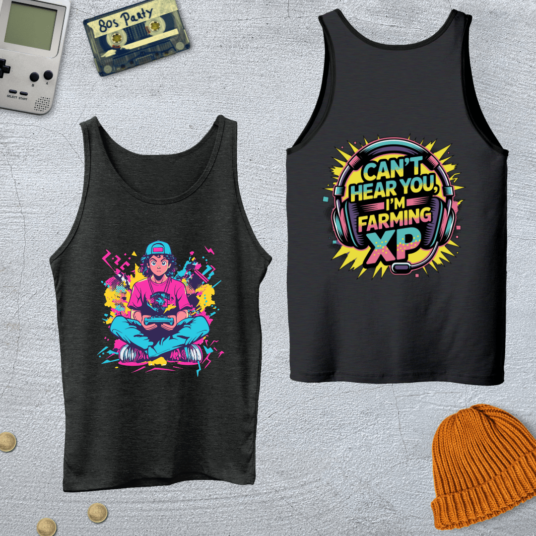 Printify Tank Top XS / Charcoal Black TriBlend Farming XP - Tank Top