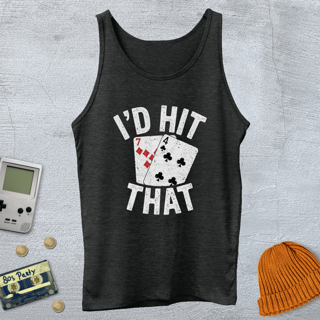 Printify Tank Top XS / Charcoal Black TriBlend Hit That - Tank Top