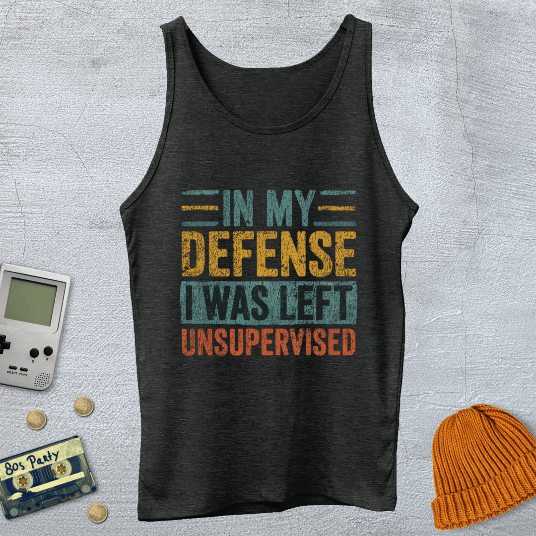 Printify Tank Top XS / Charcoal Black TriBlend Left Unsupervised - Tank Top