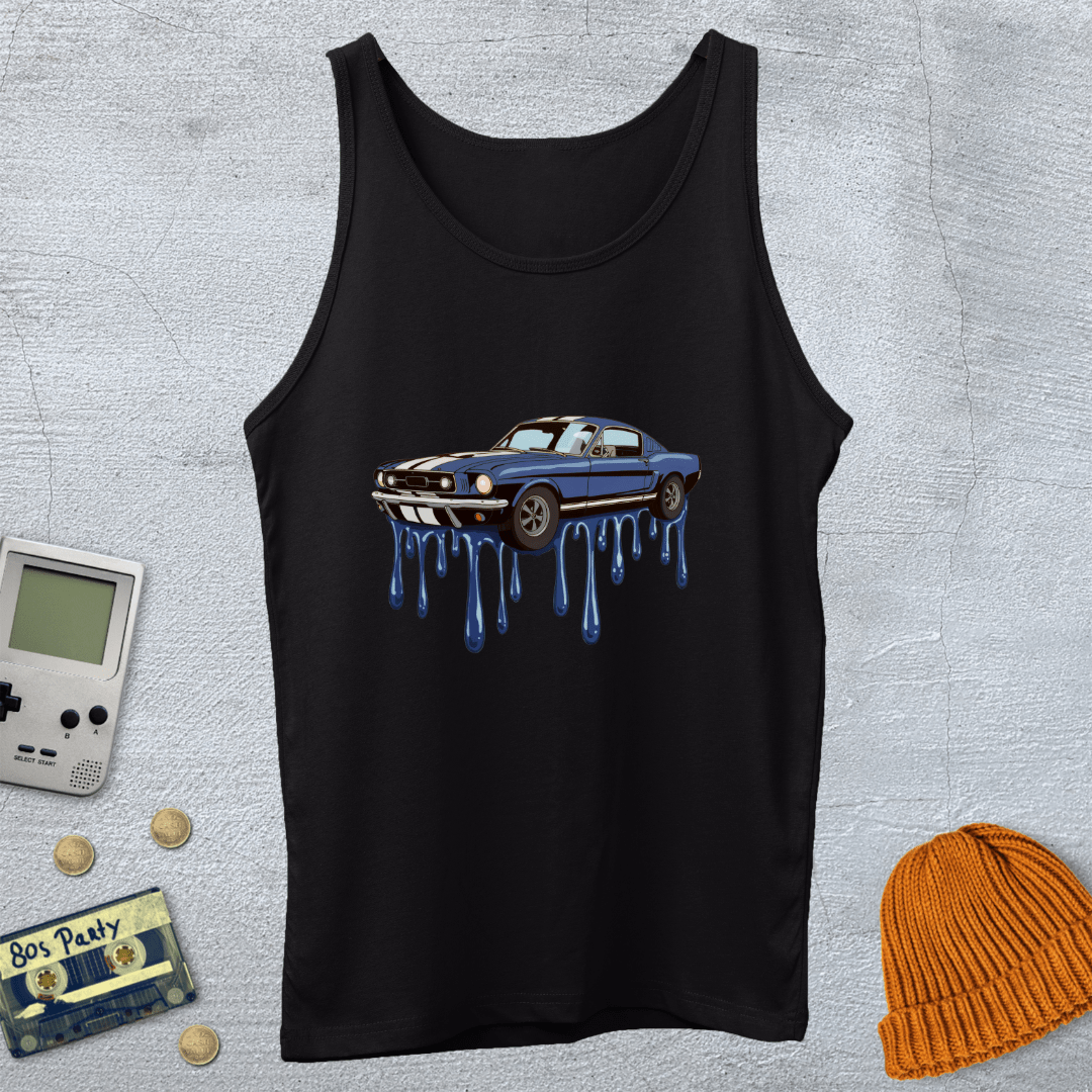 Printify Tank Top XS / Charcoal Black TriBlend Muscle Car - Tank Top