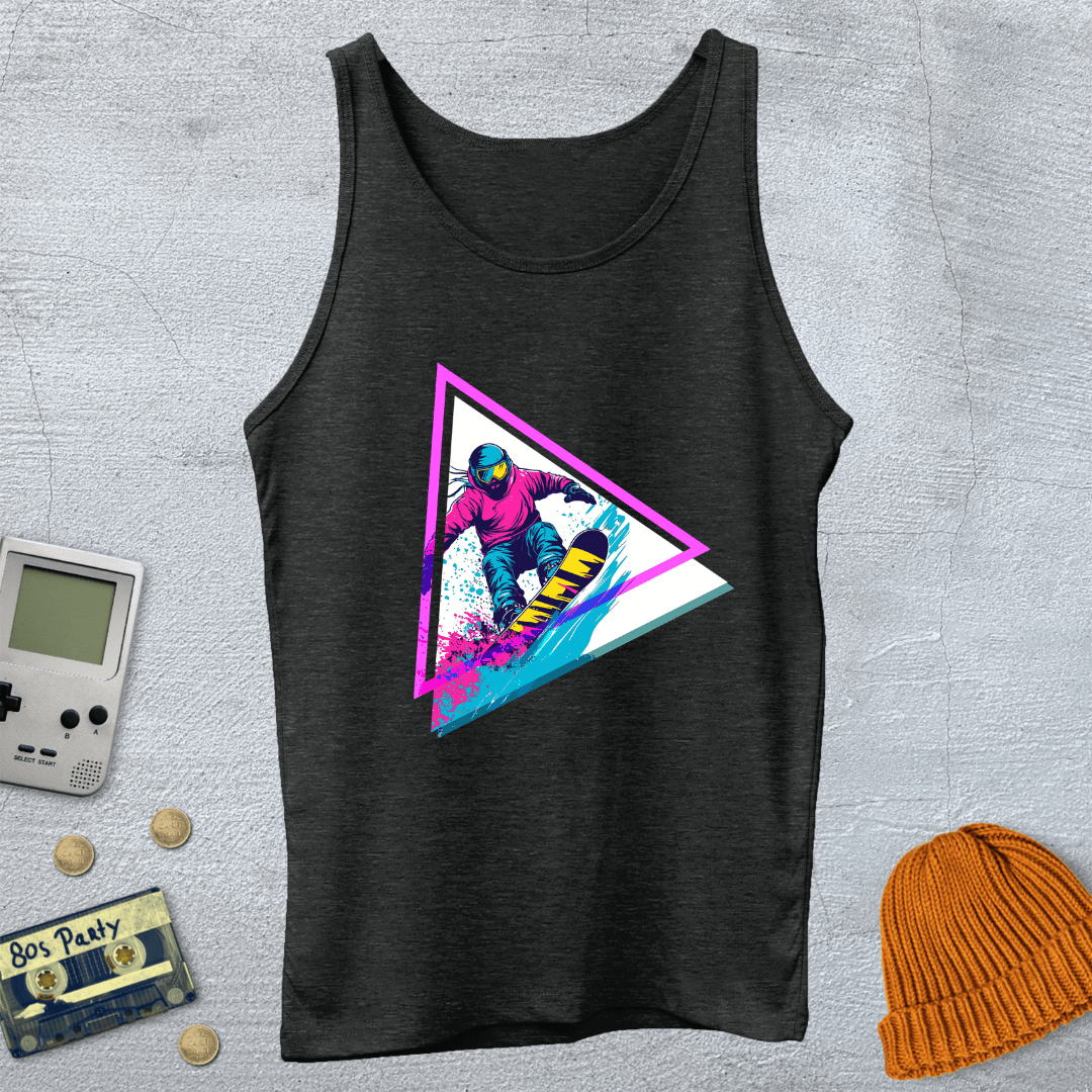 Printify Tank Top XS / Charcoal Black TriBlend Neon Triangle Shred - Tank Top