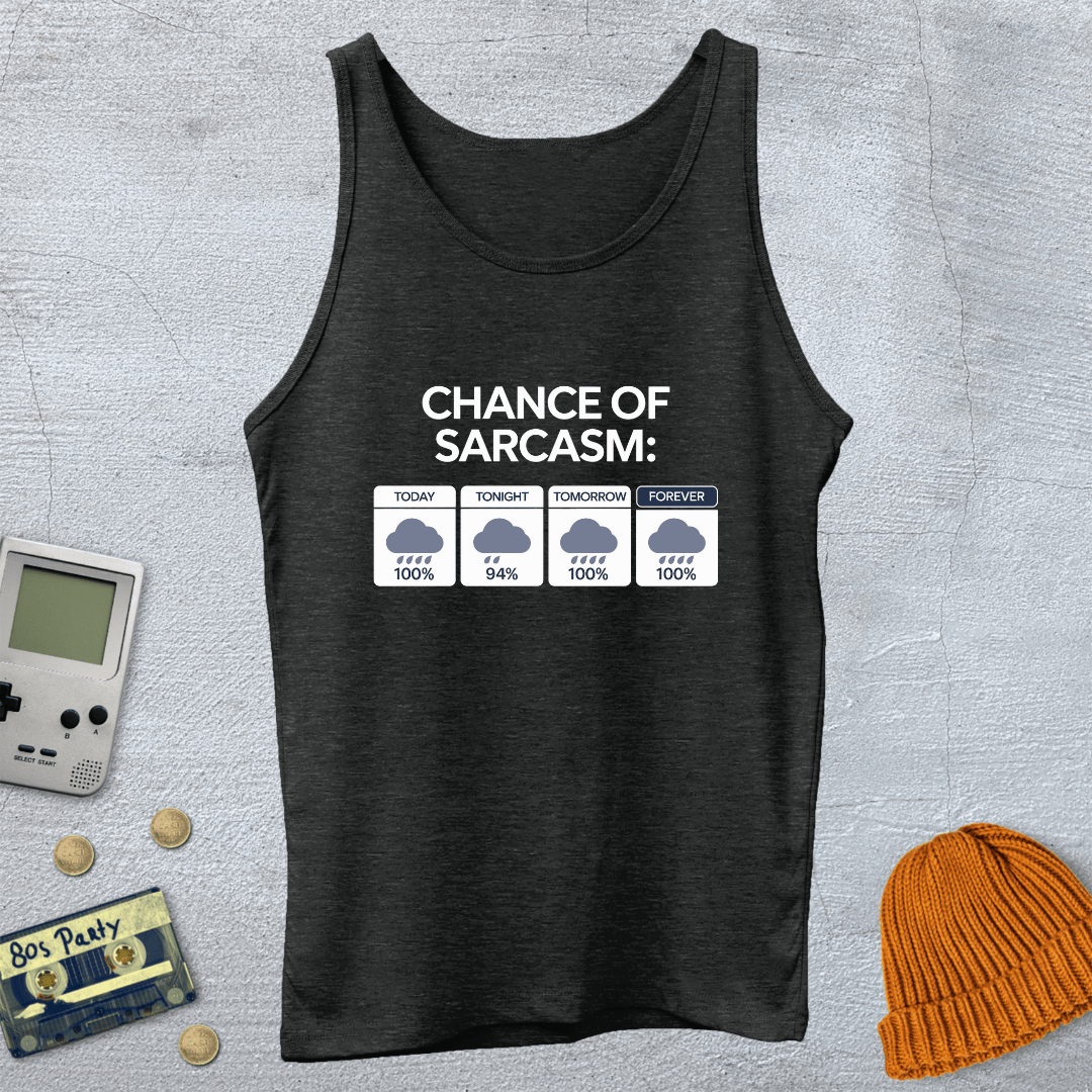 Printify Tank Top XS / Charcoal Black TriBlend Sarcasm - Tank Top