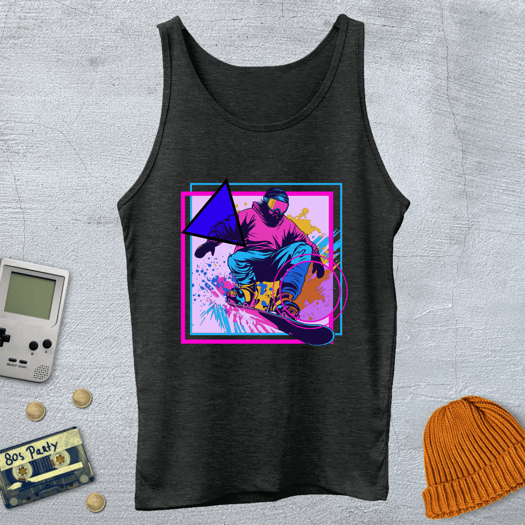 Printify Tank Top XS / Charcoal Black TriBlend Snowboarder - Tank Top