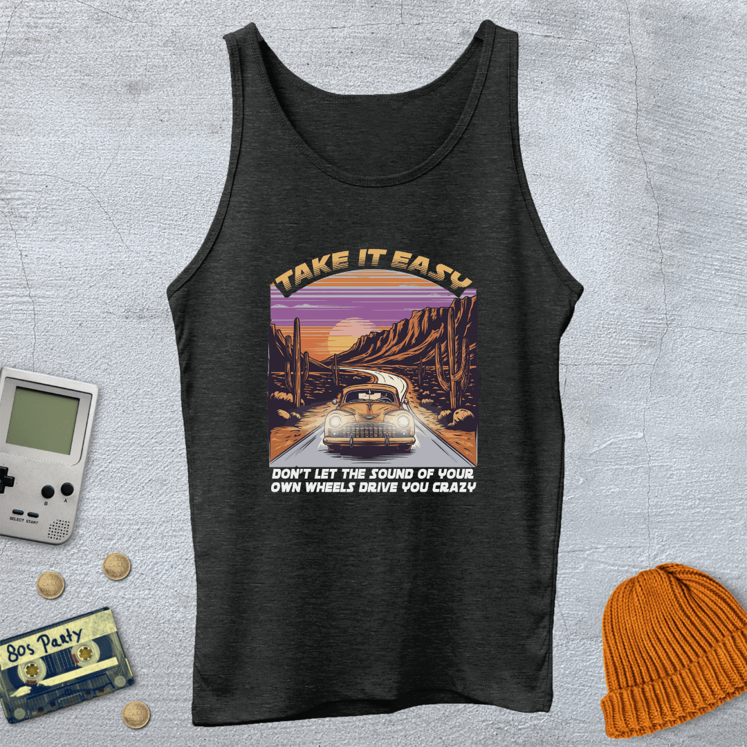 Printify Tank Top XS / Charcoal Black TriBlend Take it easy - Tank Top