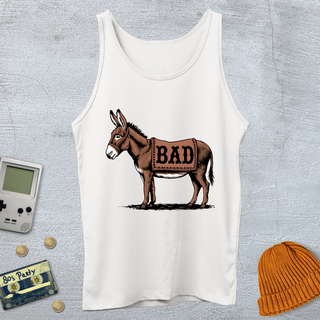 Printify Tank Top XS / White Bad Ass - Tank Top