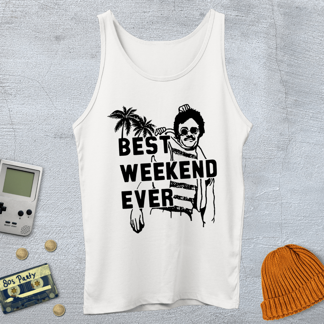 Printify Tank Top XS / White Best Weekend Ever - Tank Top