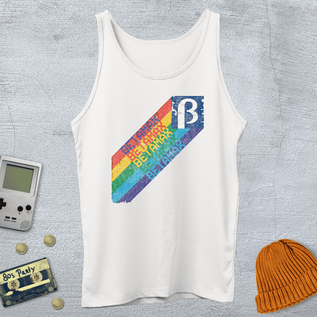 Printify Tank Top XS / White Betamax - Tank Top