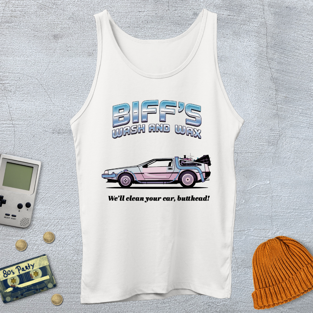 Printify Tank Top XS / White Biffs Wash and Wax - Tank Top
