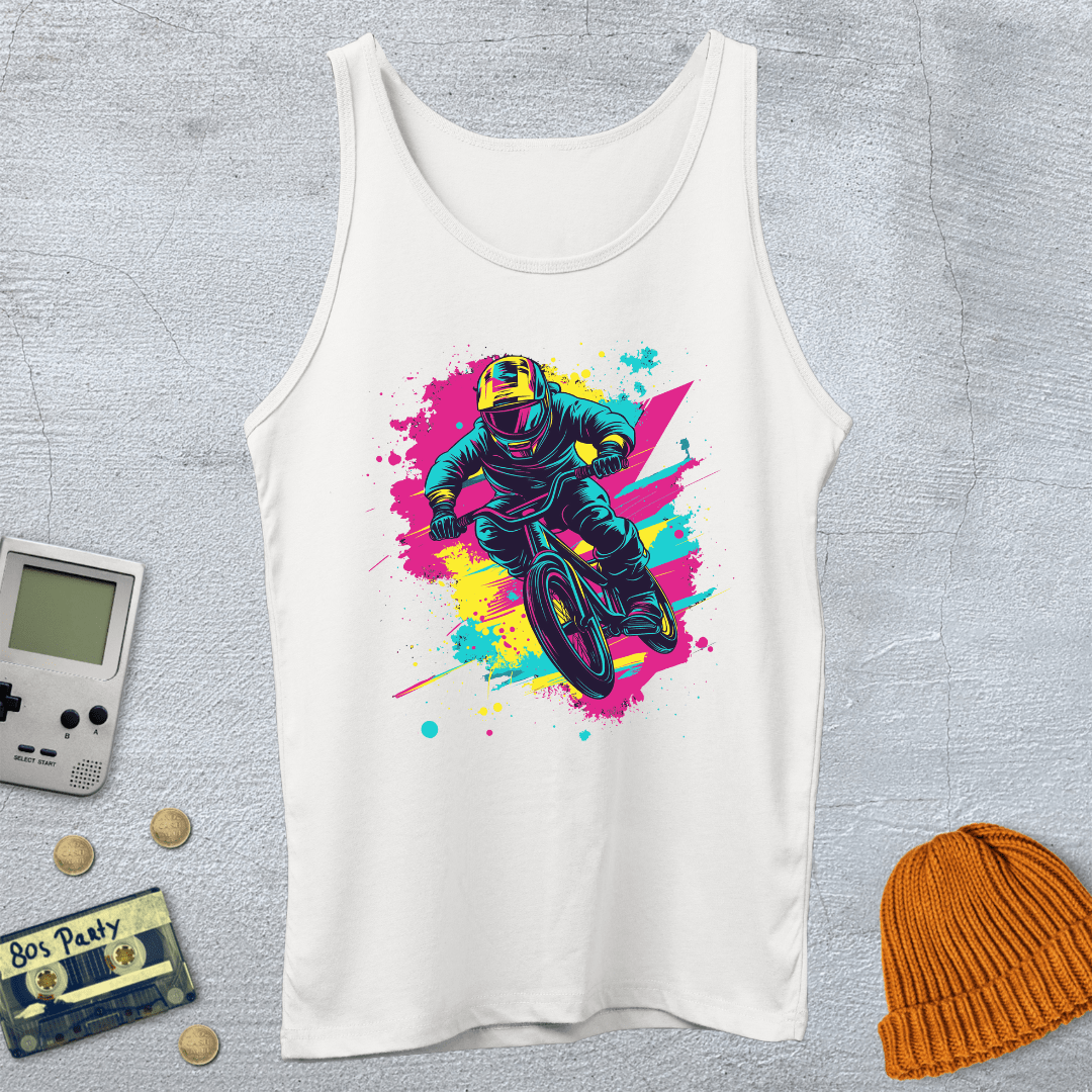 Printify Tank Top XS / White BMX Kid - Tank Top