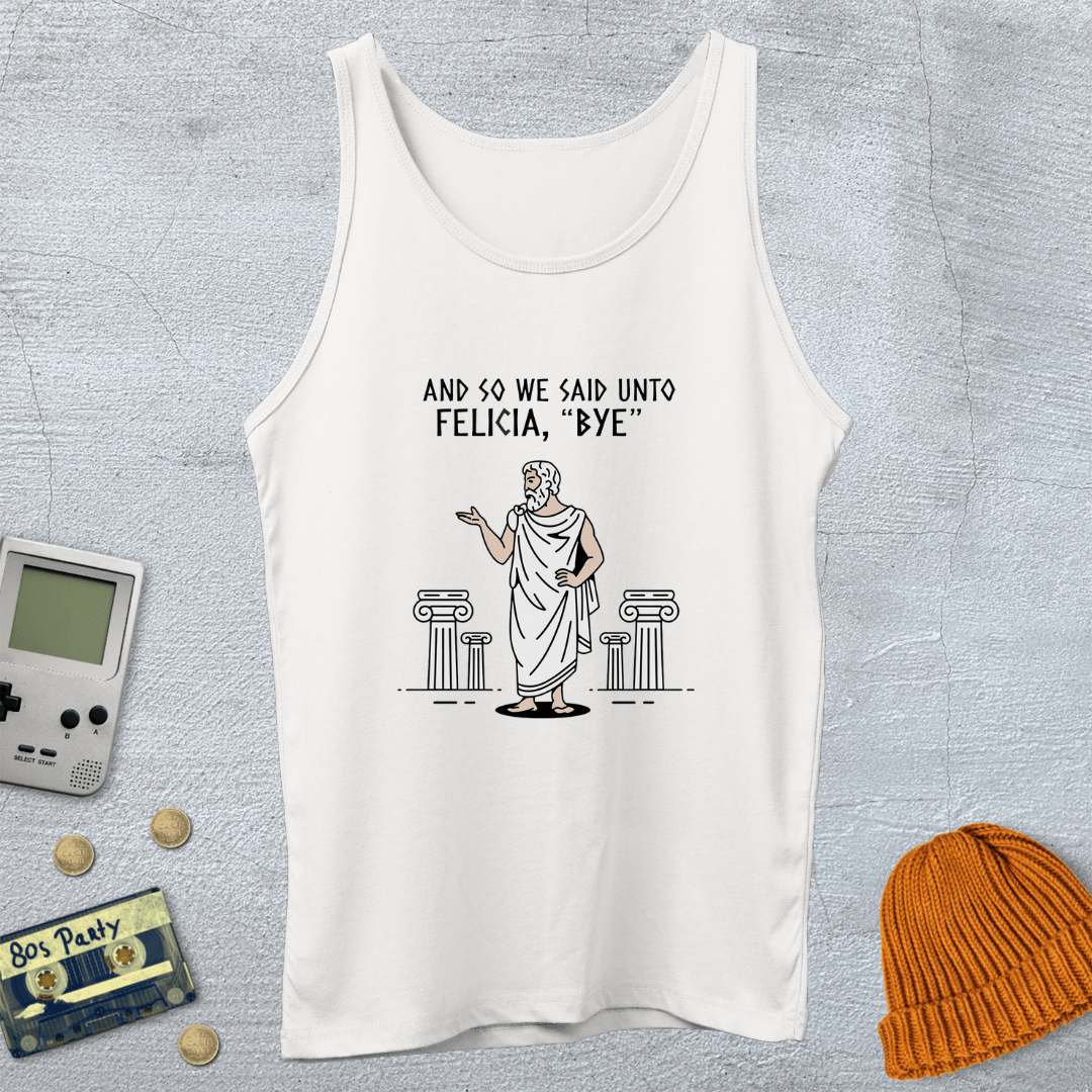 Printify Tank Top XS / White Bye Felicia - Tank Top