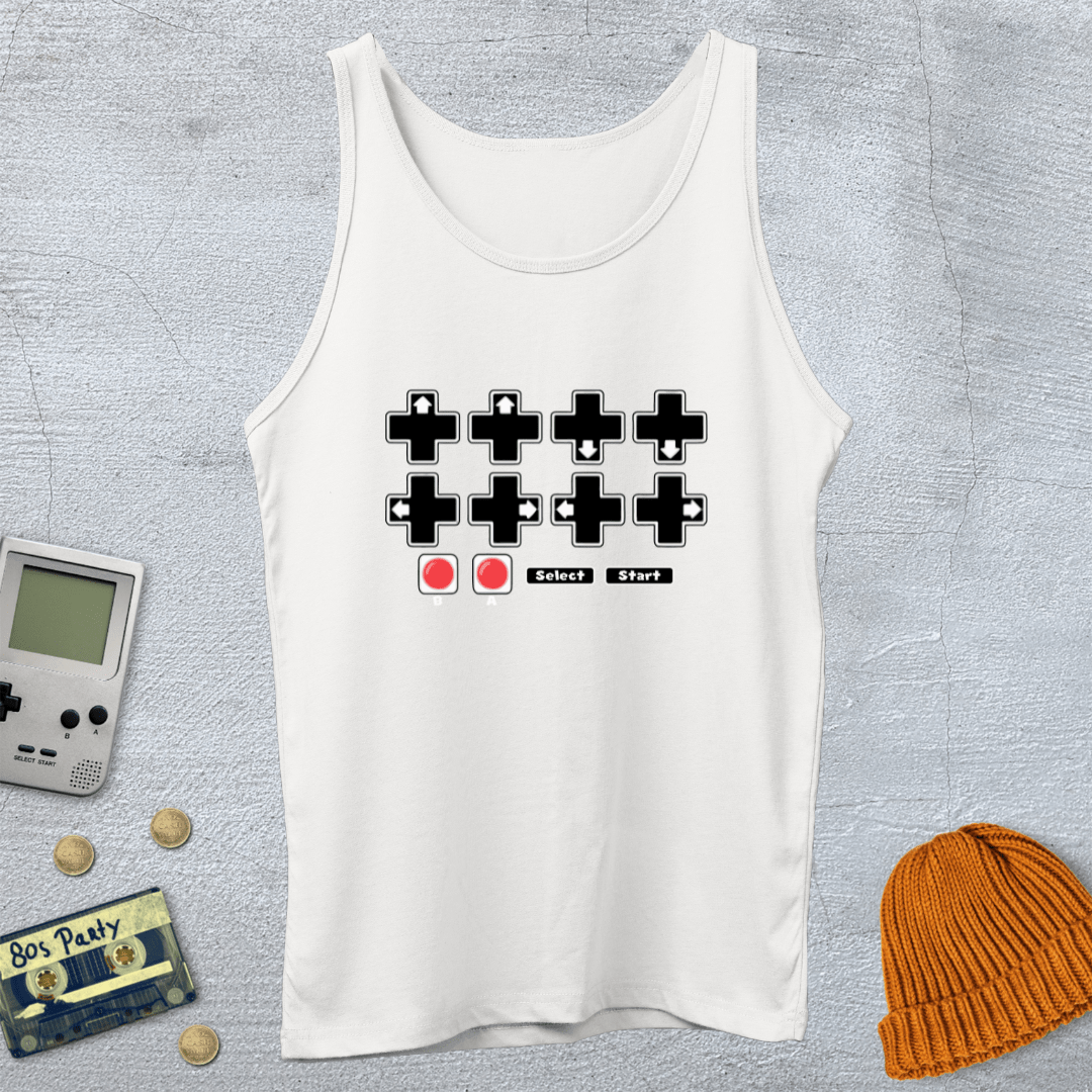 Printify Tank Top XS / White Cheat Code - Tank Top