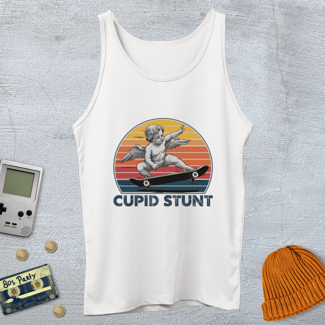 Printify Tank Top XS / White Cupid Stunt - Tank Top