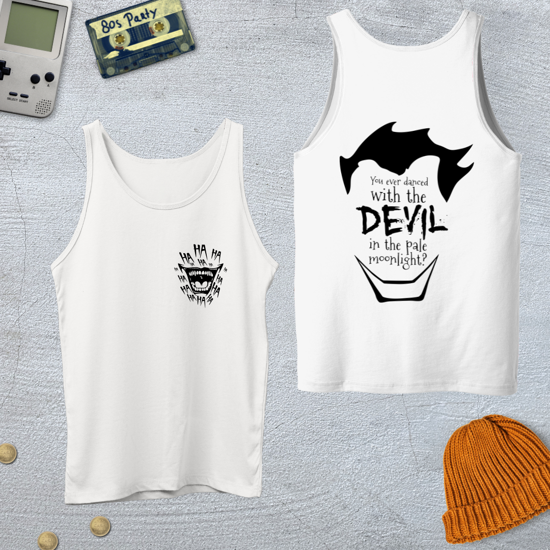 Printify Tank Top XS / White Dance with the Devil - Tank Top