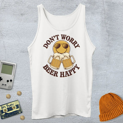 Don't Worry Beer Happy - Tank Top - Throwback Paradise
