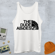 Printify Tank Top XS / White Dude Abides- Tank Top