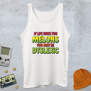 Printify Tank Top XS / White Dyslexic - Tank Top
