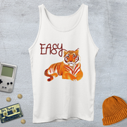 Printify Tank Top XS / White Easy Tiger - Tank Top