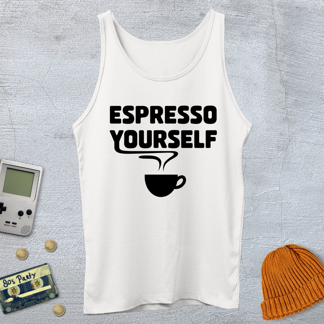 Printify Tank Top XS / White Espresso Yourself - Tank Top