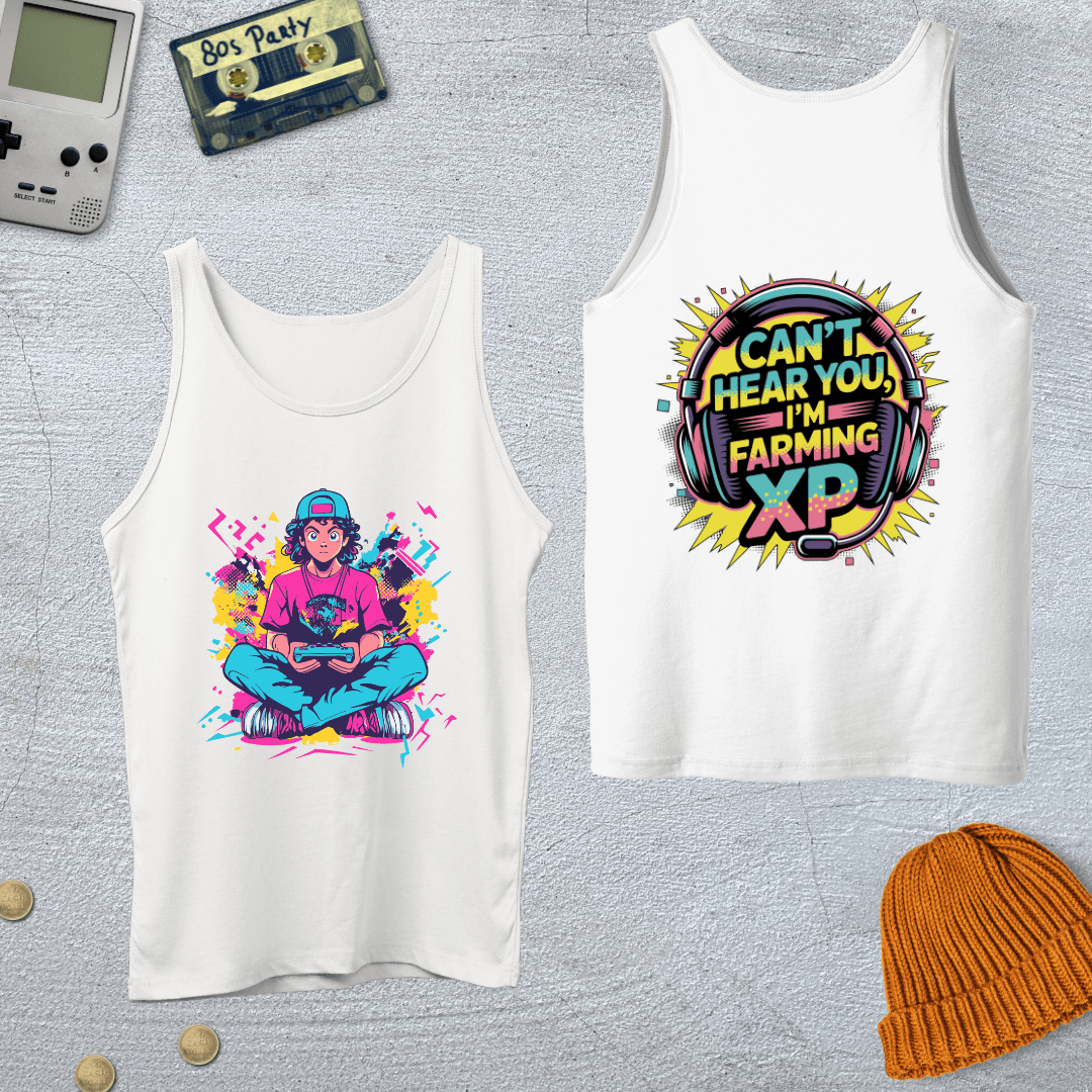 Printify Tank Top XS / White Farming XP - Tank Top