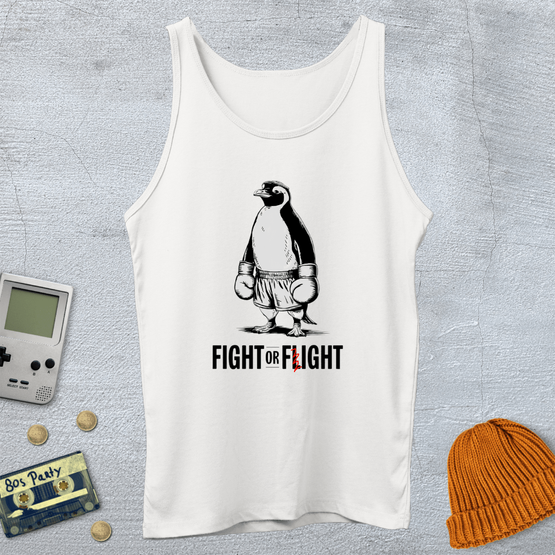Printify Tank Top XS / White Fight or Flight - Tank Top