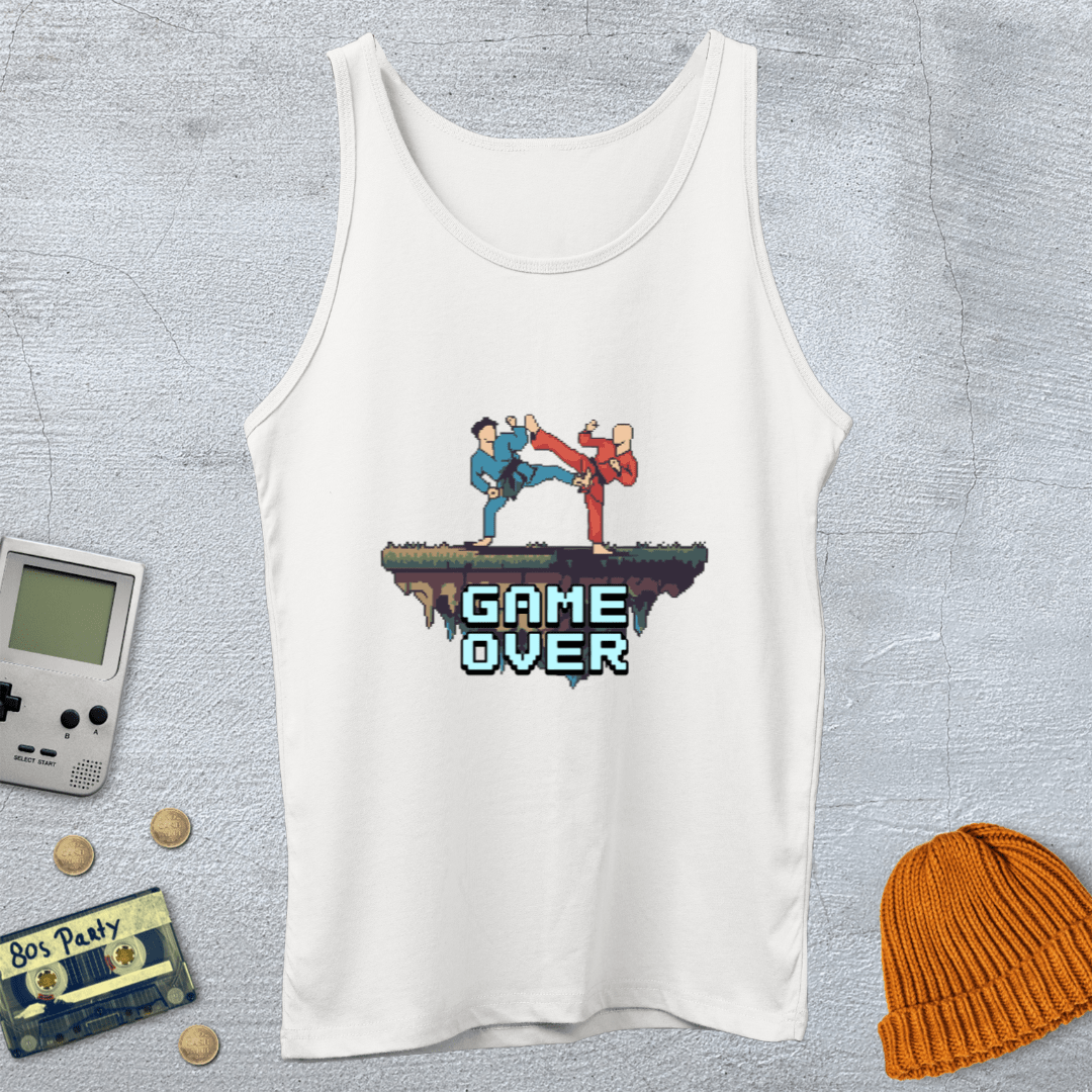 Printify Tank Top XS / White Game Over - Tank Top
