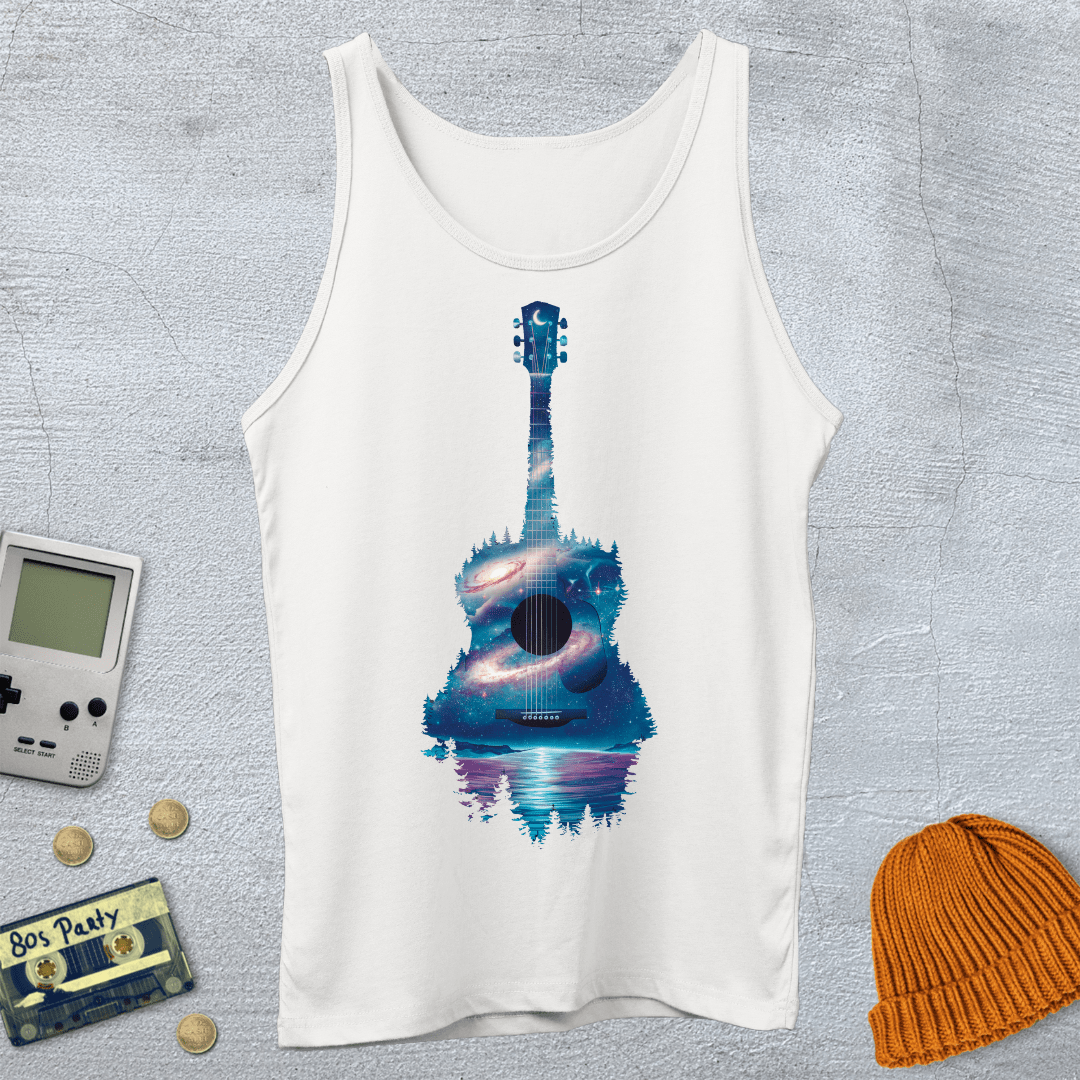 Printify Tank Top XS / White guitar forest - Tank Top