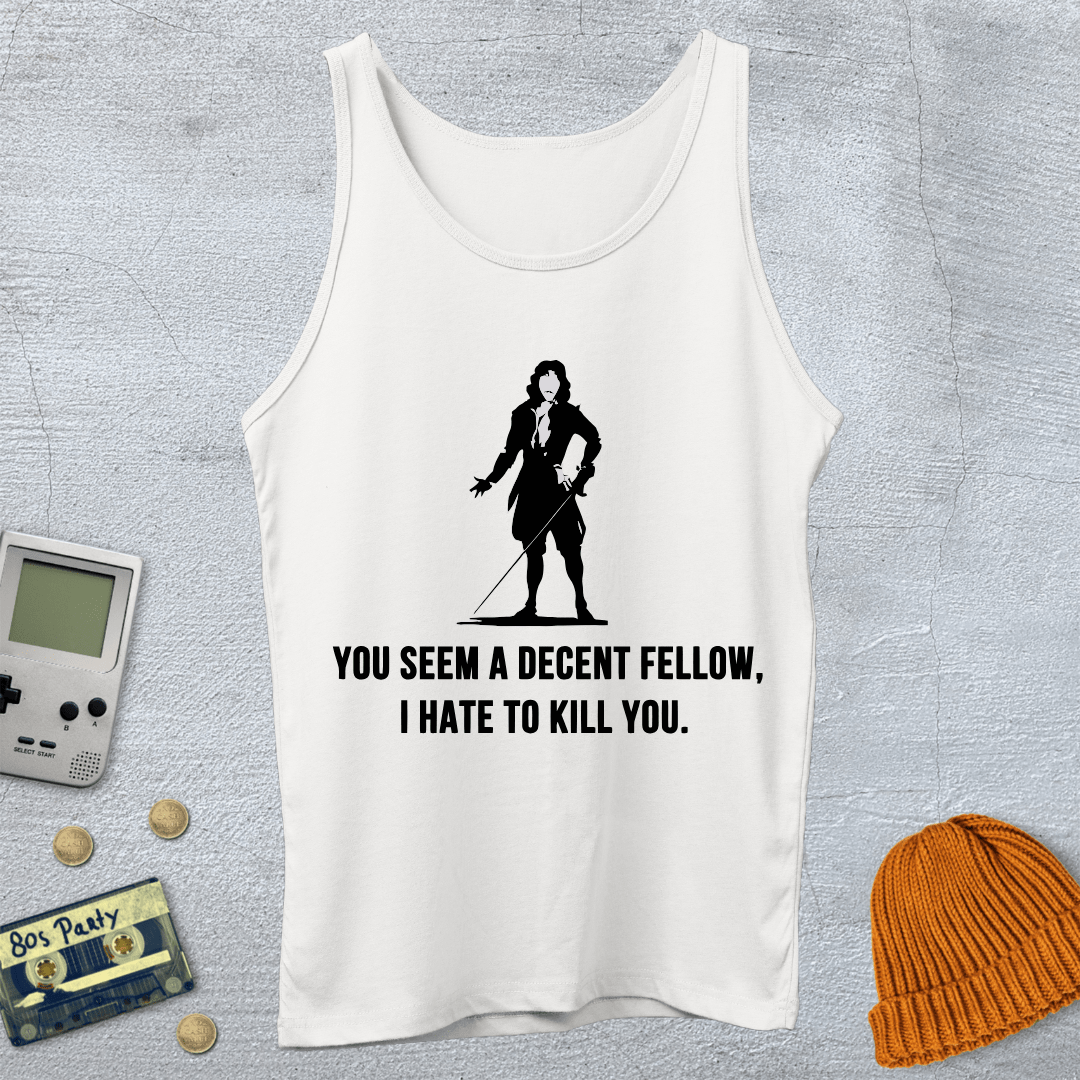 Printify Tank Top XS / White Hate to kill you - Tank Top